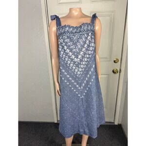 Vintage 70s Handmade Women's Dress House Polyester A-line Floral  Casual A3-10